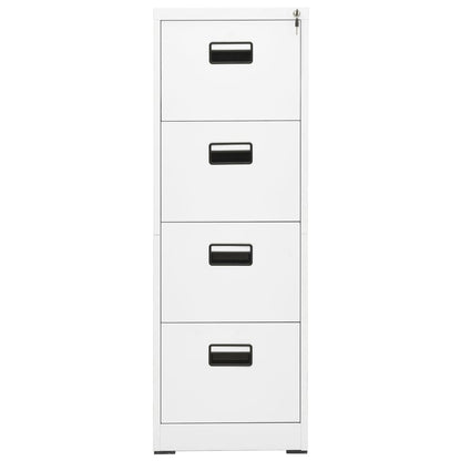 vidaXL Filing Cabinet | White | Steel | Large | Filing Cabinet | Rectangular