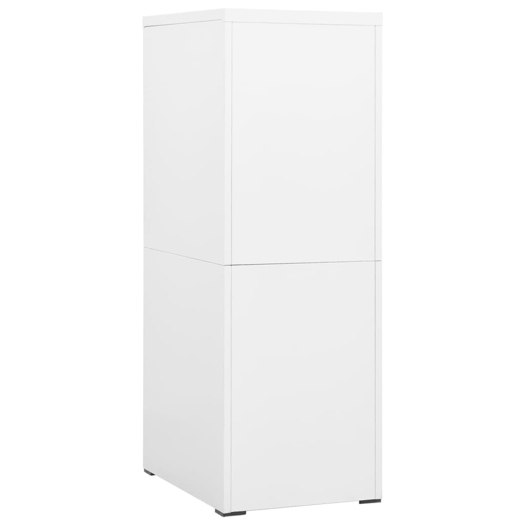 vidaXL Filing Cabinet | White | Steel | Large | Filing Cabinet | Rectangular