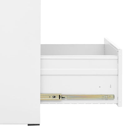 vidaXL Filing Cabinet | White | Steel | Large | Filing Cabinet | Rectangular