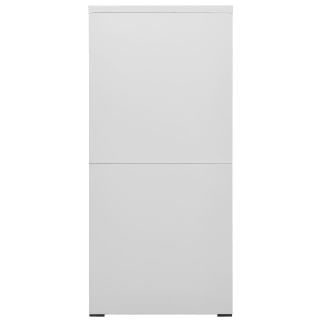 vidaXL Filing Cabinet Light Grey 46x62x133 cm Steel