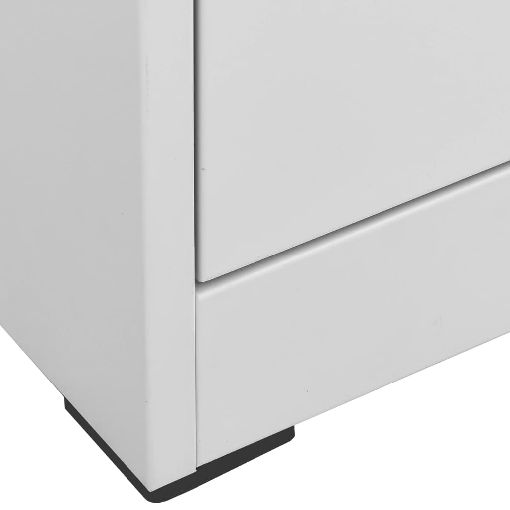 vidaXL Filing Cabinet Light Grey 46x62x133 cm Steel