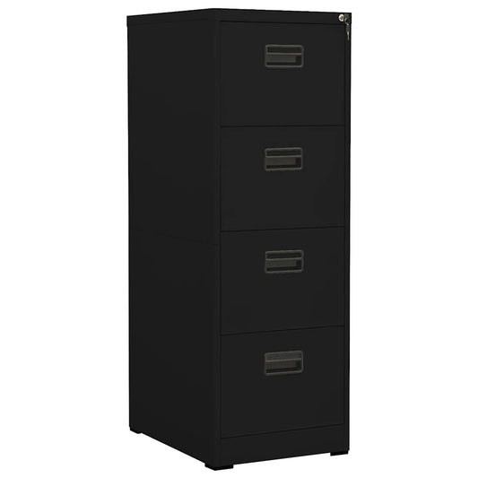 vidaXL Filing Cabinet | Black | Steel | Large | Filing Cabinet | Rectangular