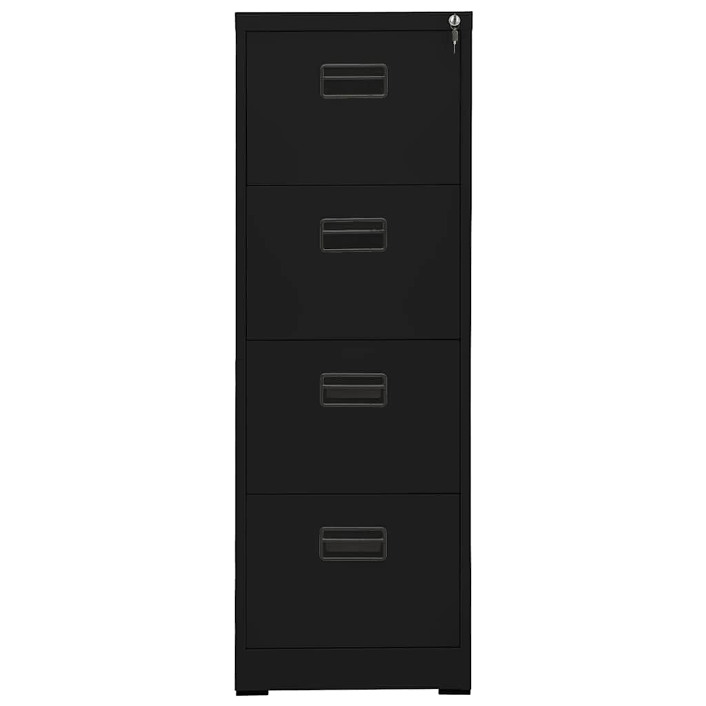 vidaXL Filing Cabinet | Black | Steel | Large | Filing Cabinet | Rectangular