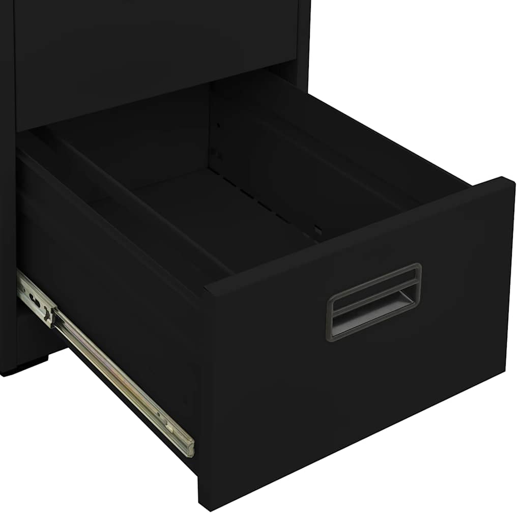 vidaXL Filing Cabinet | Black | Steel | Large | Filing Cabinet | Rectangular