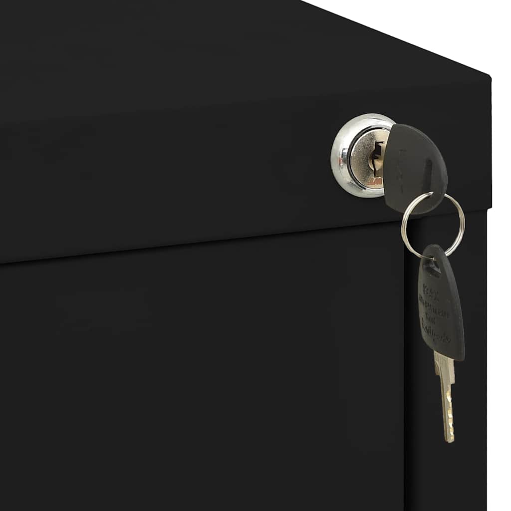vidaXL Filing Cabinet | Black | Steel | Large | Filing Cabinet | Rectangular