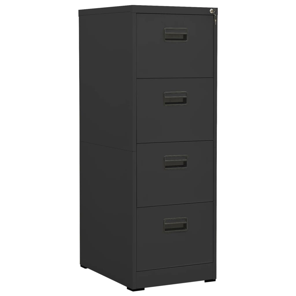 vidaXL Filing Cabinet | Anthracite | Steel | Medium | Locks | Filing Cabinet