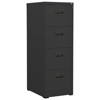 vidaXL Filing Cabinet | Anthracite | Steel | Medium | Locks | Filing Cabinet