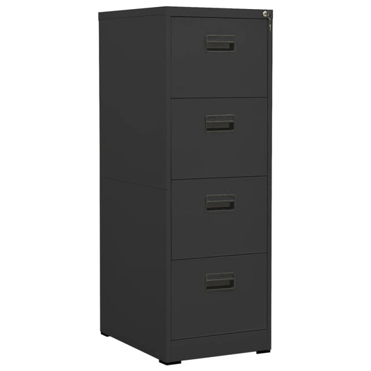 vidaXL Filing Cabinet | Anthracite | Steel | Medium | Locks | Filing Cabinet