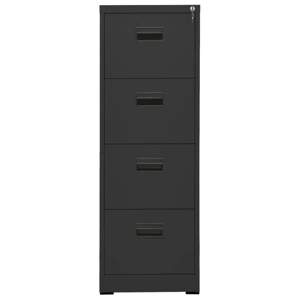 vidaXL Filing Cabinet | Anthracite | Steel | Medium | Locks | Filing Cabinet