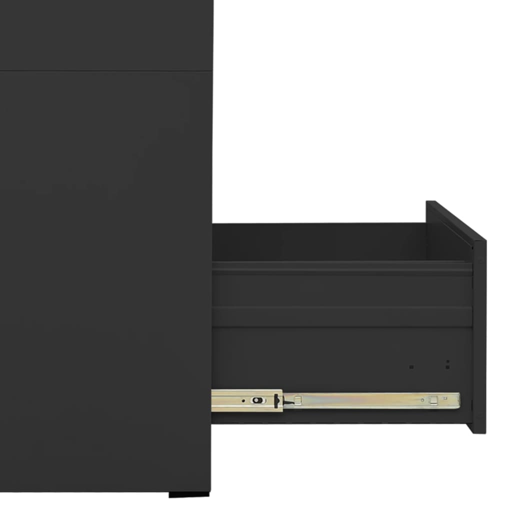 vidaXL Filing Cabinet | Anthracite | Steel | Medium | Locks | Filing Cabinet
