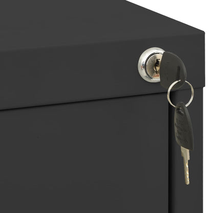 vidaXL Filing Cabinet | Anthracite | Steel | Medium | Locks | Filing Cabinet