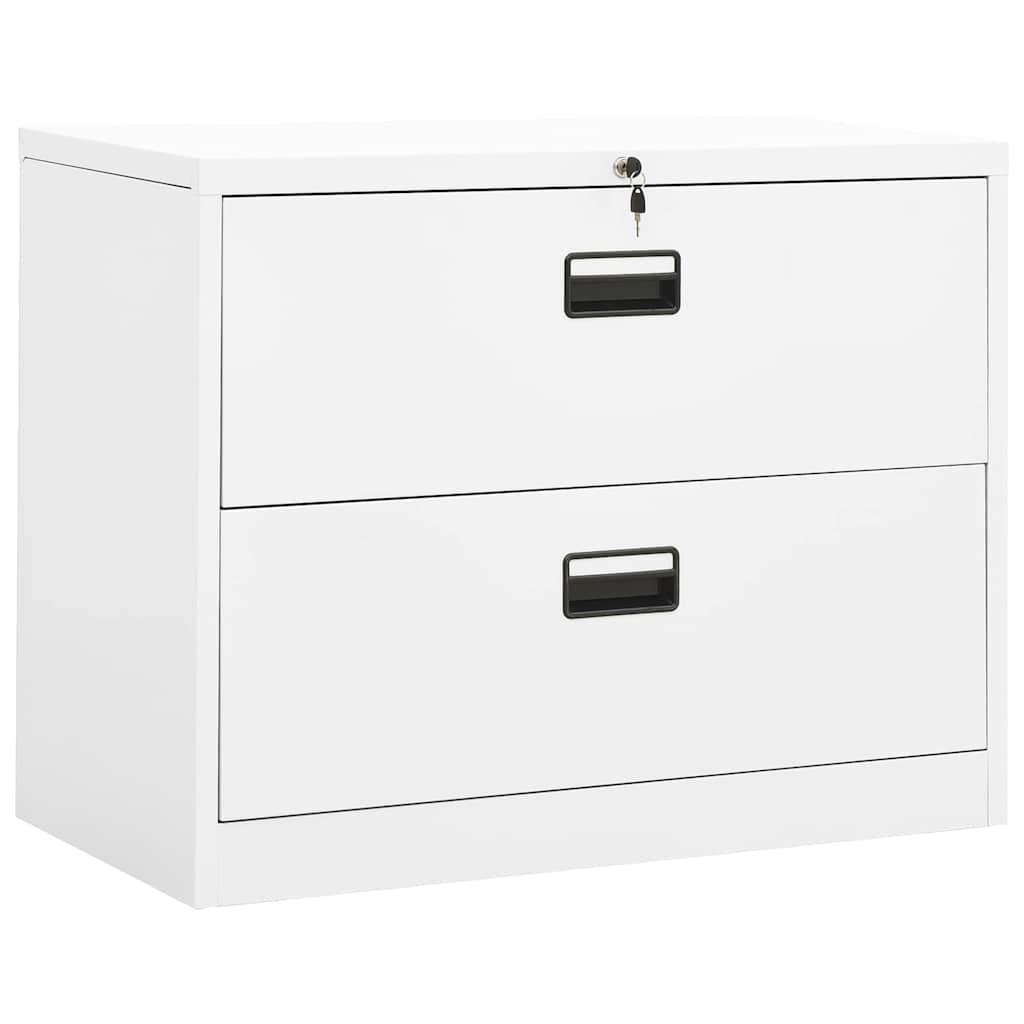 vidaXL Filing Cabinet | White | Steel | 90x46x72.5 cm | Durable | Filing Cabinet