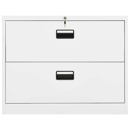 vidaXL Filing Cabinet | White | Steel | 90x46x72.5 cm | Durable | Filing Cabinet