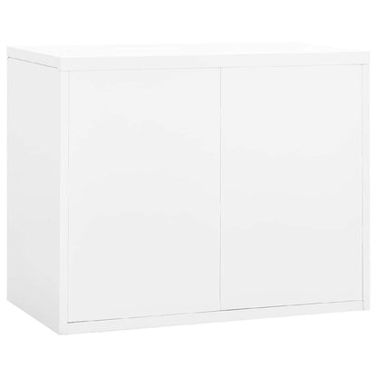 vidaXL Filing Cabinet | White | Steel | 90x46x72.5 cm | Durable | Filing Cabinet