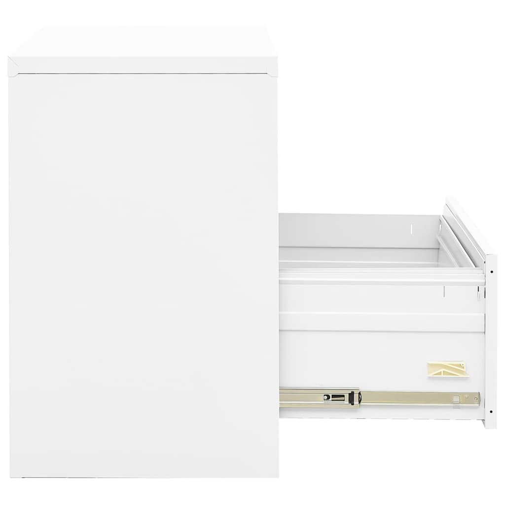 vidaXL Filing Cabinet | White | Steel | 90x46x72.5 cm | Durable | Filing Cabinet