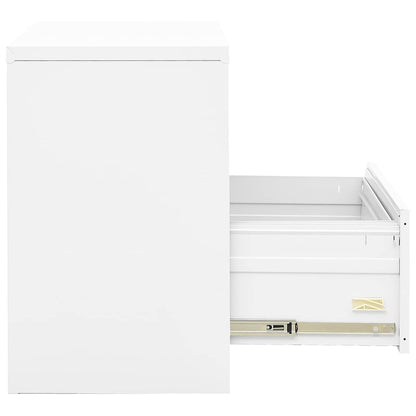 vidaXL Filing Cabinet | White | Steel | 90x46x72.5 cm | Durable | Filing Cabinet
