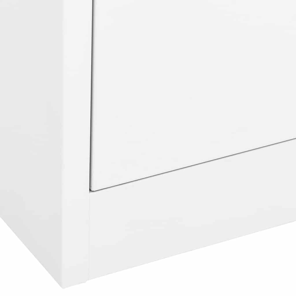 vidaXL Filing Cabinet | White | Steel | 90x46x72.5 cm | Durable | Filing Cabinet