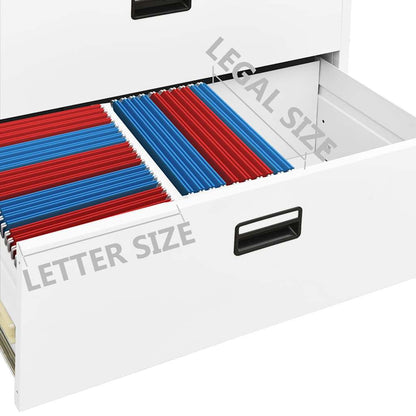 vidaXL Filing Cabinet | White | Steel | 90x46x72.5 cm | Durable | Filing Cabinet