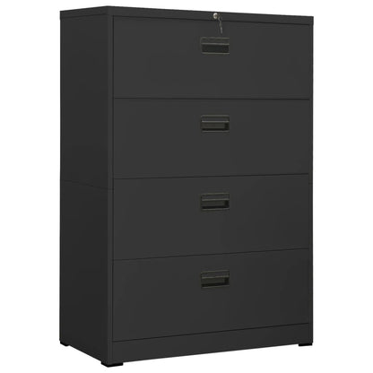 vidaXL Filing Cabinet Anthracite 90x46x134 cm Steel
