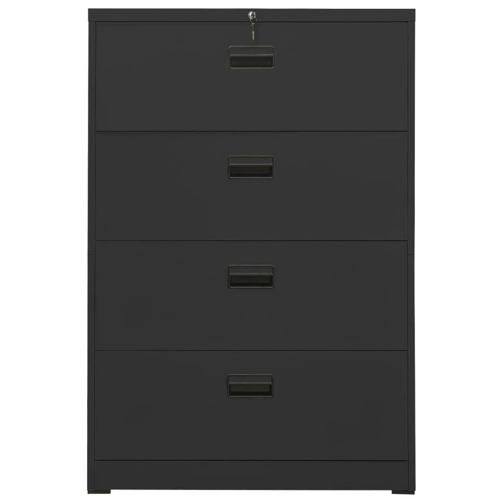 vidaXL Filing Cabinet Anthracite 90x46x134 cm Steel