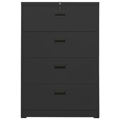 vidaXL Filing Cabinet Anthracite 90x46x134 cm Steel