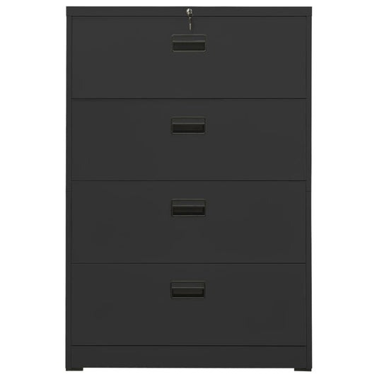 vidaXL Filing Cabinet Anthracite 90x46x134 cm Steel