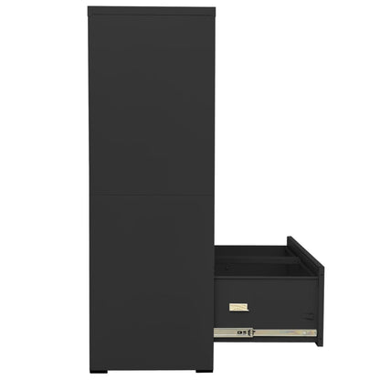 vidaXL Filing Cabinet Anthracite 90x46x134 cm Steel