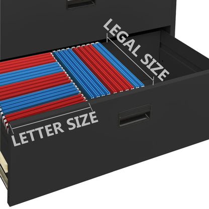 vidaXL Filing Cabinet Anthracite 90x46x134 cm Steel