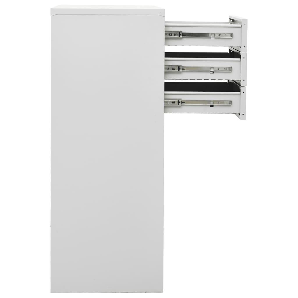 vidaXL Office Cabinet Light Grey 90x40x102 cm Steel