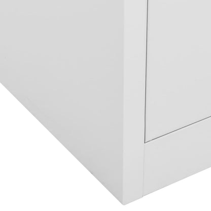 vidaXL Office Cabinet Light Grey 90x40x102 cm Steel