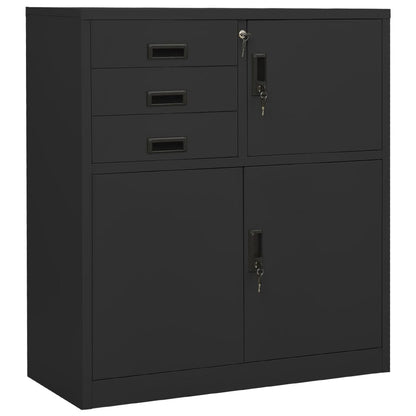 vidaXL Office Cabinet Anthracite 90x40x102 cm Steel
