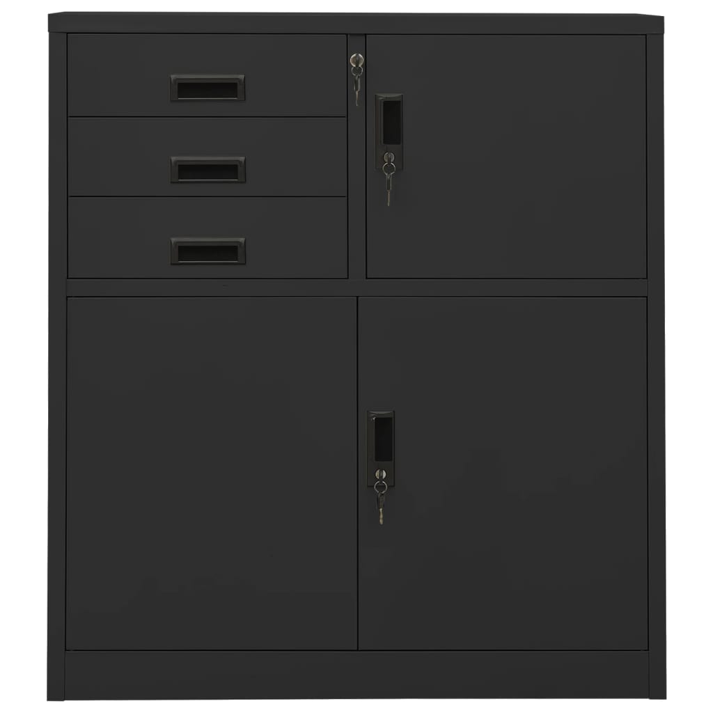 vidaXL Office Cabinet Anthracite 90x40x102 cm Steel