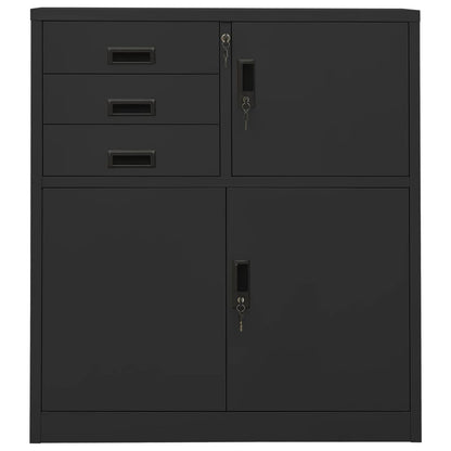 vidaXL Office Cabinet Anthracite 90x40x102 cm Steel