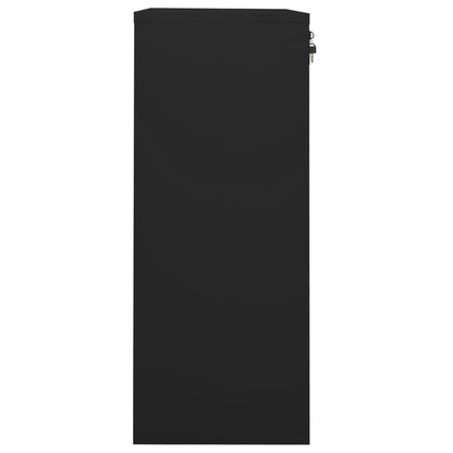 vidaXL Office Cabinet | Black | Steel | Medium | Height-Adjustable Shelves