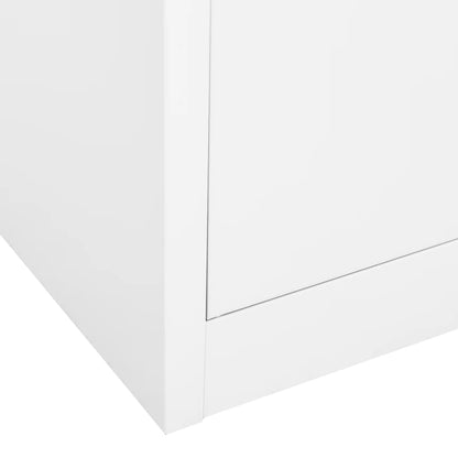 vidaXL Office Cabinet | White | Steel | Large | Height-Adjustable Shelves