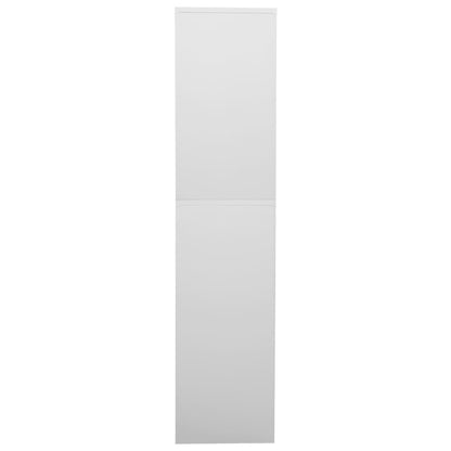 vidaXL Office Cabinet | Light Grey | Steel | Large | Smooth-Closing