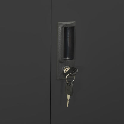 vidaXL Office Cabinet Anthracite 90x40x180 cm Steel