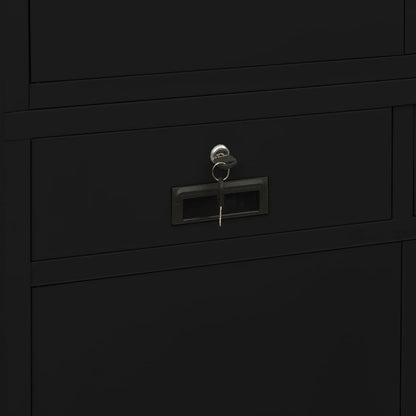 vidaXL Office Cabinet Black 90x40x180 cm Steel