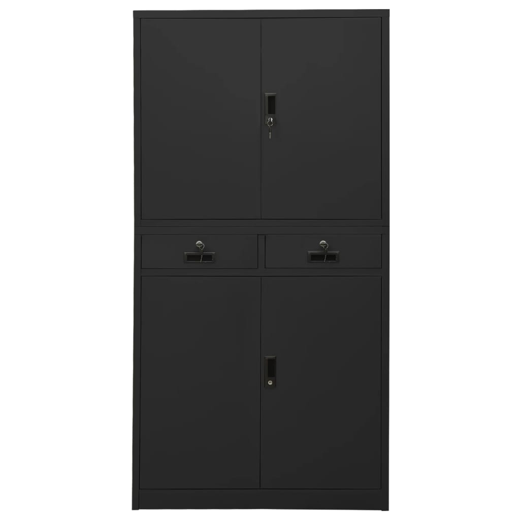 vidaXL Office Cabinet Anthracite 90x40x180 cm Steel