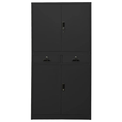 vidaXL Office Cabinet Anthracite 90x40x180 cm Steel