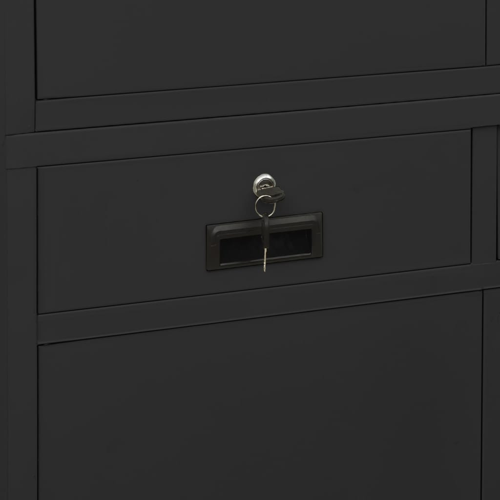 vidaXL Office Cabinet Anthracite 90x40x180 cm Steel