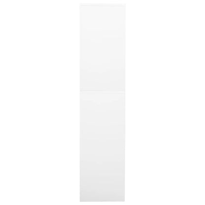 vidaXL Office Cabinet White 90x40x180 cm Steel and Tempered Glass