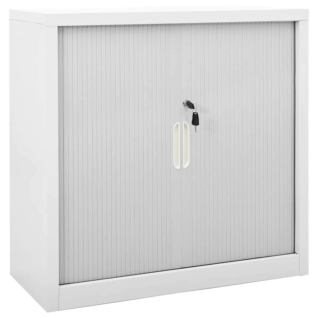vidaXL Grey Sliding Door Cabinet | Steel | Medium