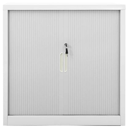 vidaXL Grey Sliding Door Cabinet | Steel | Medium