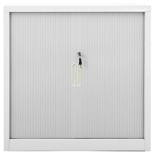 vidaXL Grey Sliding Door Cabinet | Steel | Medium
