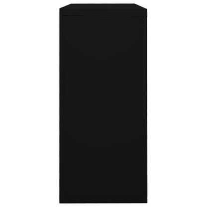 vidaXL Sliding Door Cabinet Black 90x40x90 cm Steel