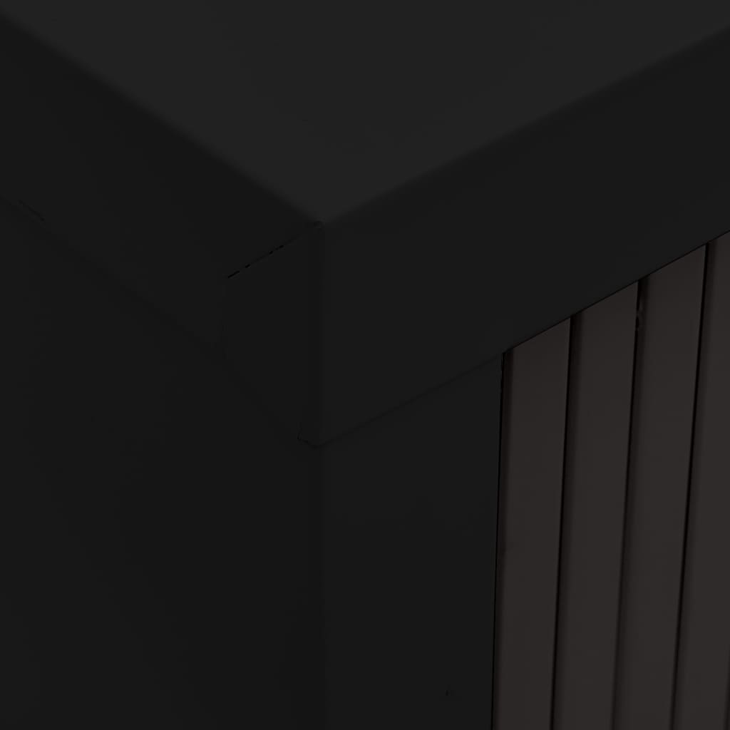 vidaXL Sliding Door Cabinet Black 90x40x90 cm Steel