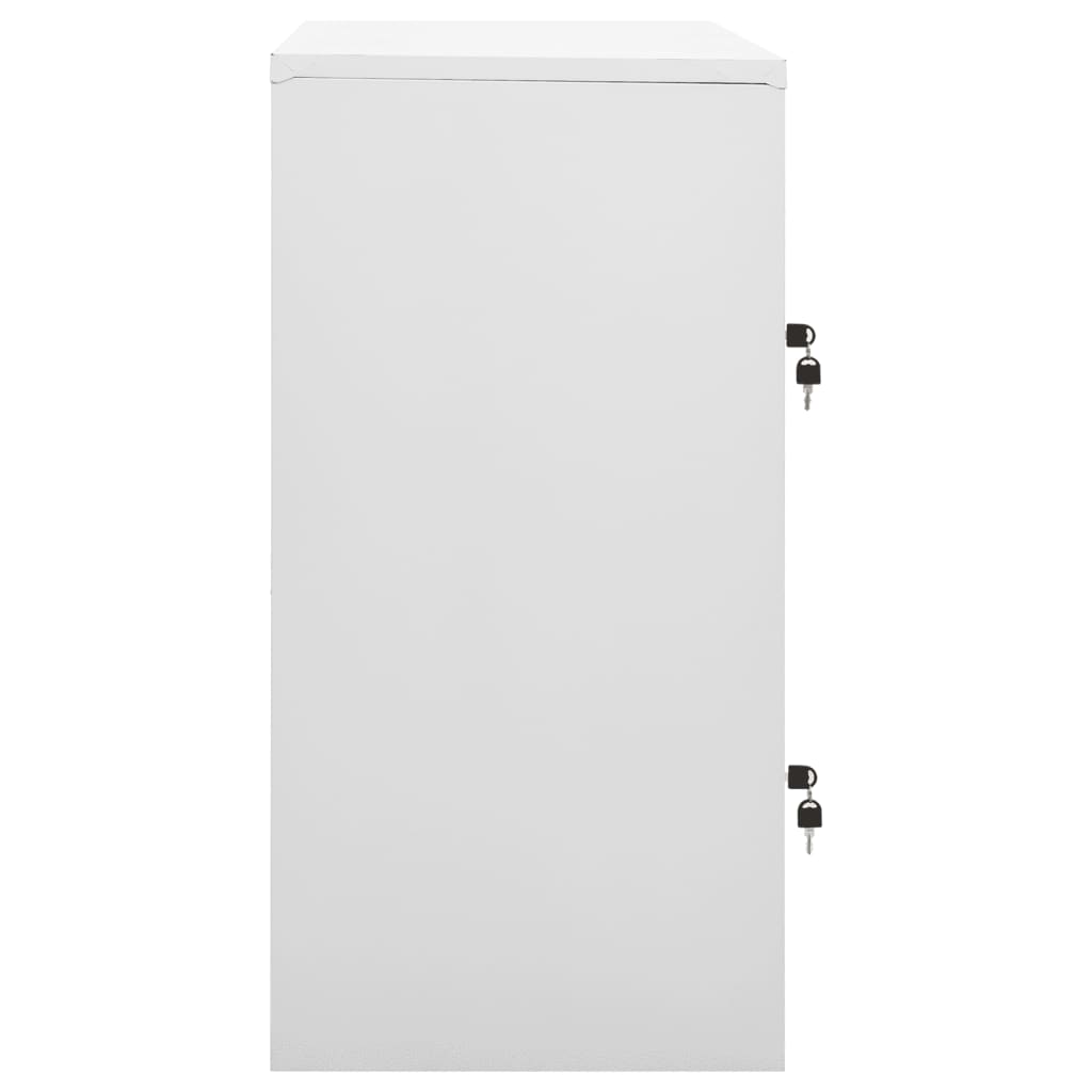 vidaXL Locker Cabinet Light Grey and Red 90x45x92.5 cm Steel