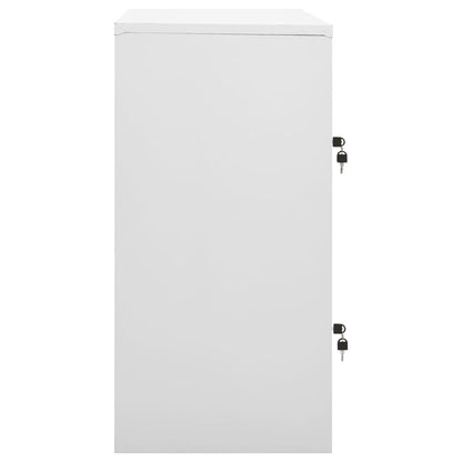vidaXL Locker Cabinet Light Grey and Red 90x45x92.5 cm Steel