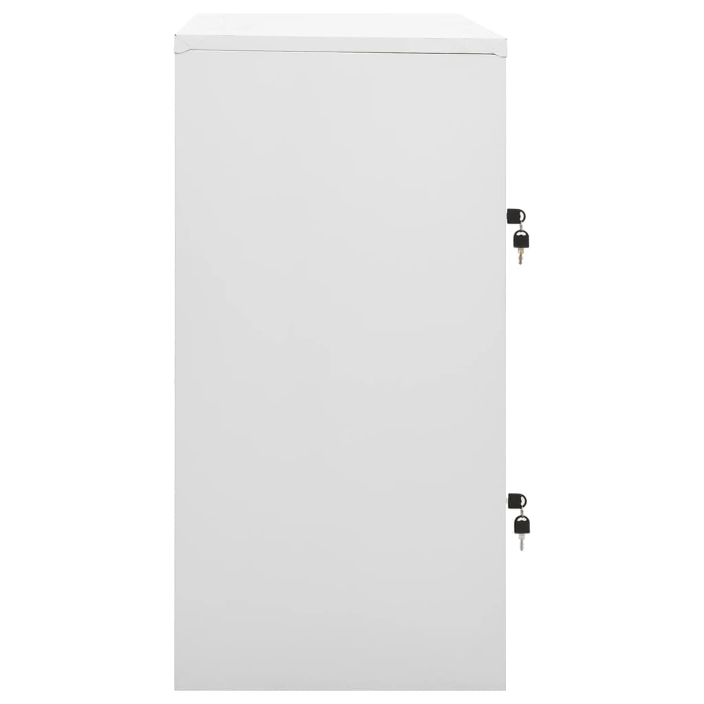 vidaXL Locker Cabinet Light Grey and Green 90x45x92.5 cm Steel